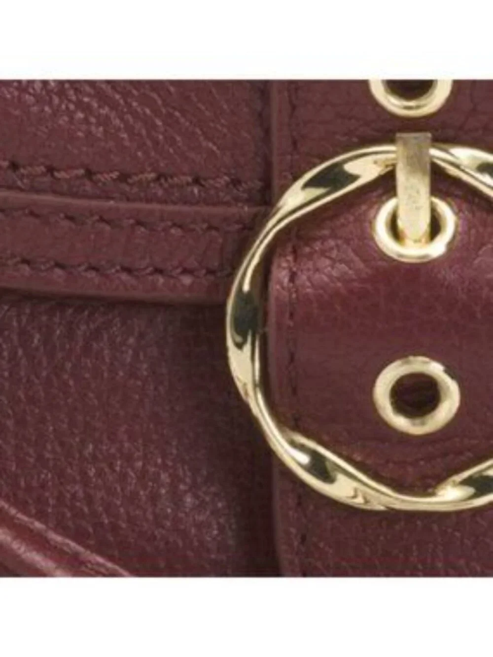 KIM GRAVEL Leather Front Buckle Wristlet